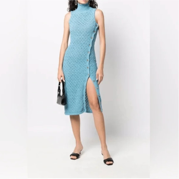 ROTATE BIRGER CHRISTENSEN Tessa Knit Dress - Ethereal Blue - Picture 2 of 10